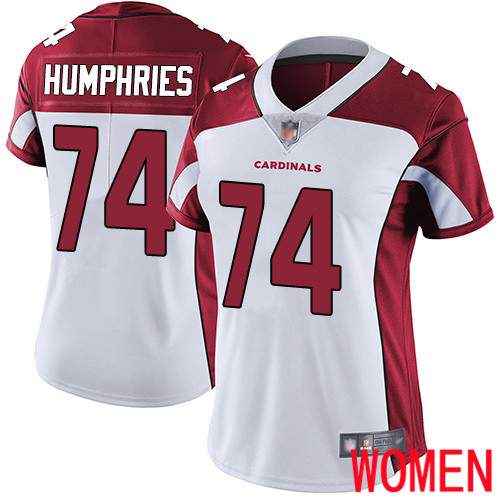 Arizona Cardinals Limited White Women D.J. Humphries Road Jersey NFL Football #74 Vapor Untouchable->women nfl jersey->Women Jersey